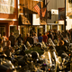 People walking along Main Street during the 80th Annual Sturgis Motorcycle Rally in Sturgis, South Dakota on August 8, 2020.